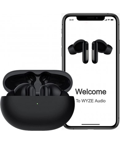 WYZE Earbuds Pro, 40 dB Active Noise Cancelling Wireless Earbuds, 6 Voice-Isolating Mics ANC Bluetooth Headphones, Bluetooth 5.0 Wireless Charging Alexa Built-in True Wireless Earbuds