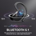 Wireless Earbud, Bluetooth 5.1 Headphones Sport Wireless Bluetooth Earphones in Ear Noise Cancelling Earbud with Mic Deep Bass, Earhooks Ear Buds IP7 Waterproof 48H Headset for Running Gym[2021 New]