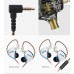 CCA C12 5BA+1DD in Ear Monitor,HiFi Bass in Ear Earphone, IEM Wired Headphones, HiFi Stereo Sound Earphones Noise Cancelling Ear Buds with 6 Balanced Armature Drivers 0.75mm 2pins Cable(No Mic,Gold)